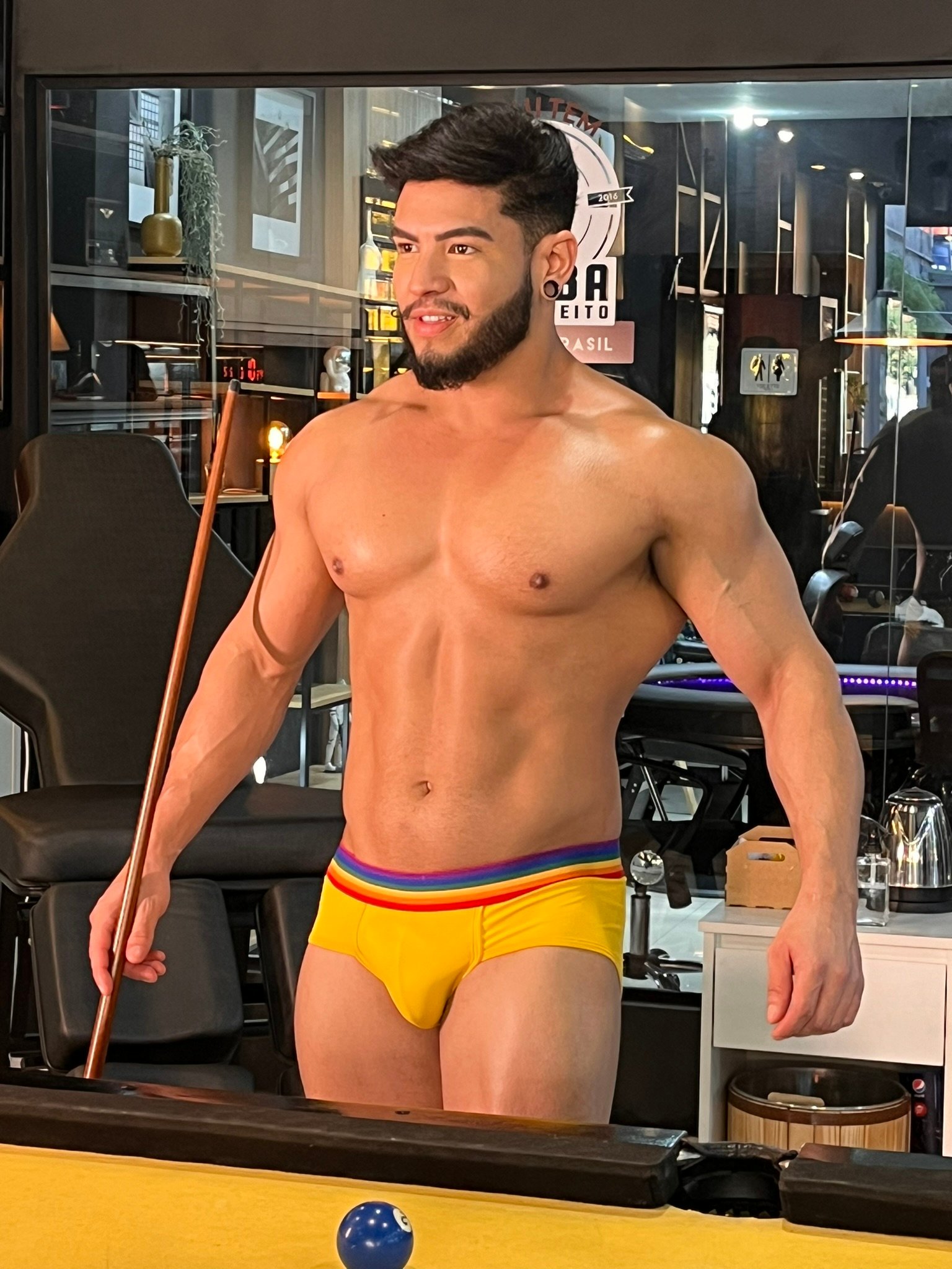 CUECA AMARELA PRIDE Aslan Shop Lingerie Masculina Cuecas Sungas