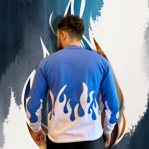 Moletom Meenting Hot Azul e Branco -tamanho P - Imagem 4