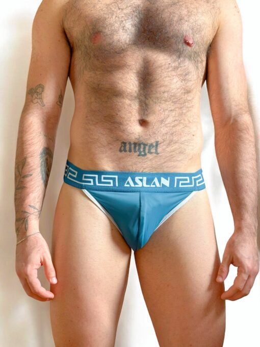 Tanga Azul line Branco