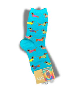 Meia Dog Salsicha Azul - 33 a 39