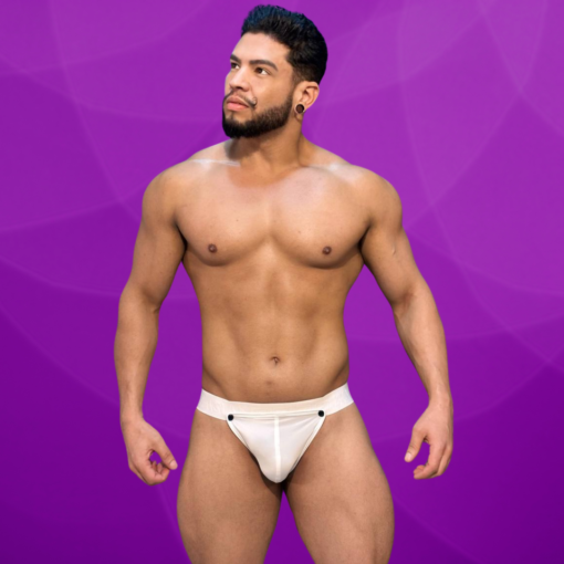 Tanga Branca com Abertura Frontal - Imagem 2