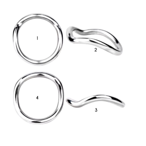 Anel Peniano de Aço Curvado 45 mm - Imagem 2