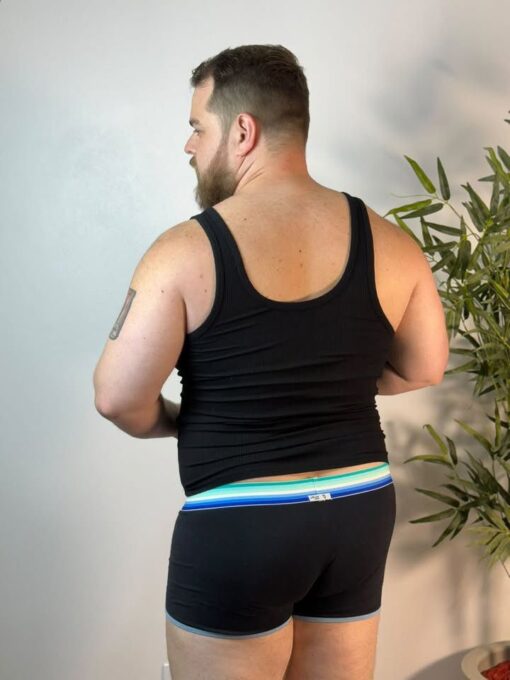 CUECA BOXER PRETA LINE AZUL ANEMO - Imagem 3