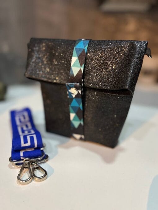 Face Bag Preta line Azul