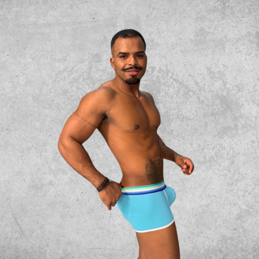 Cueca Boxer Azul Dryfit - Imagem 3
