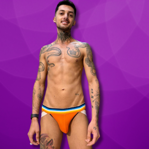 Jockstrap Laranja line Azul - Imagem 4