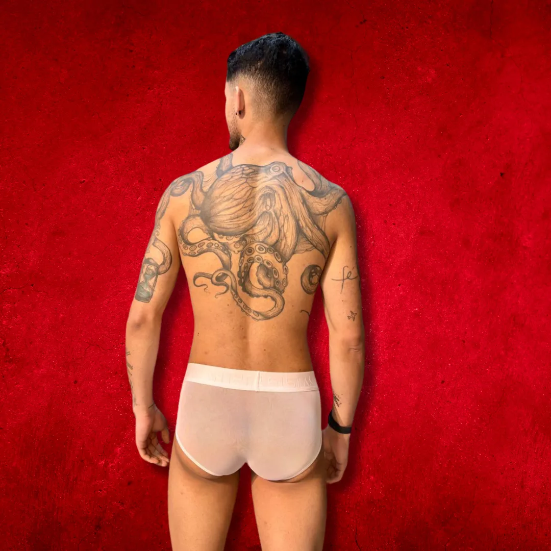 Cueca Branca Transparente - Imagem 2