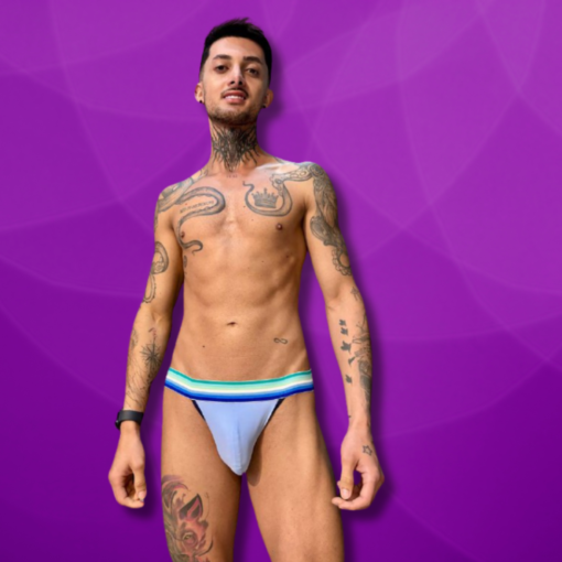 Thong Lingerie Anemo Azul - Imagem 3