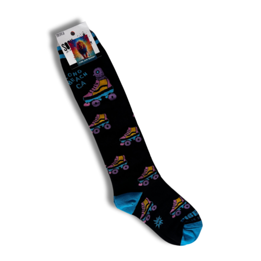 Meia Preta Patins Cano Longo