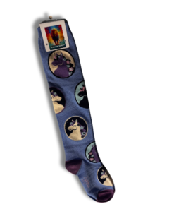 Meia Azul Unicornios Cano Longo