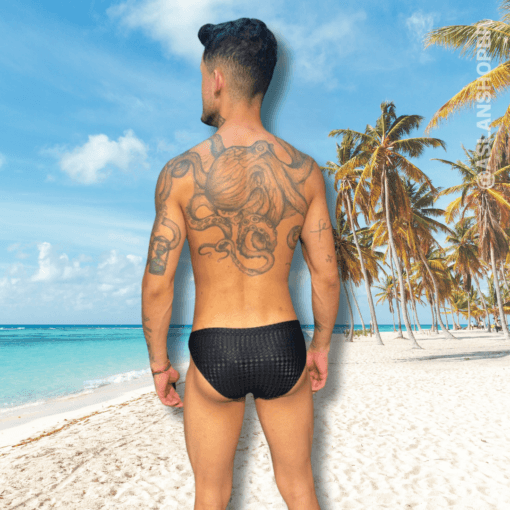 Sunga Preta Slim Texturizada Concha do Mar - Imagem 2