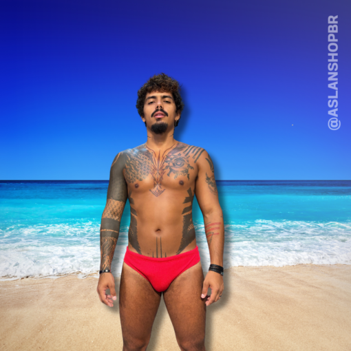 Sunga Vermelho Rubi Slim Texturizado