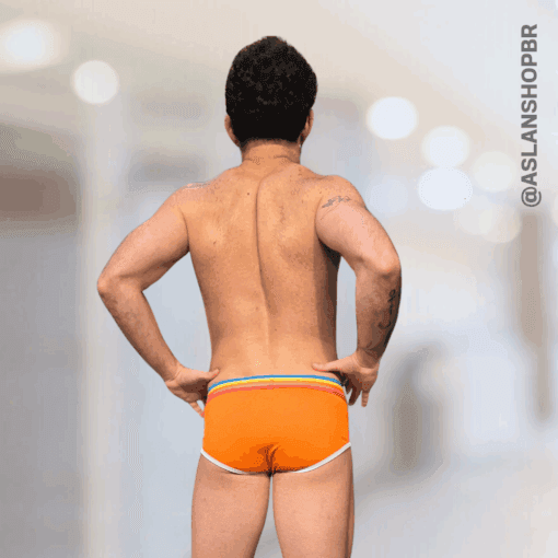 Cueca Laranja e Branco Slip Arqueiro - Imagem 3