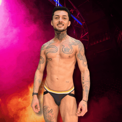 Jockstrap Preta Ursos Star - Imagem 2