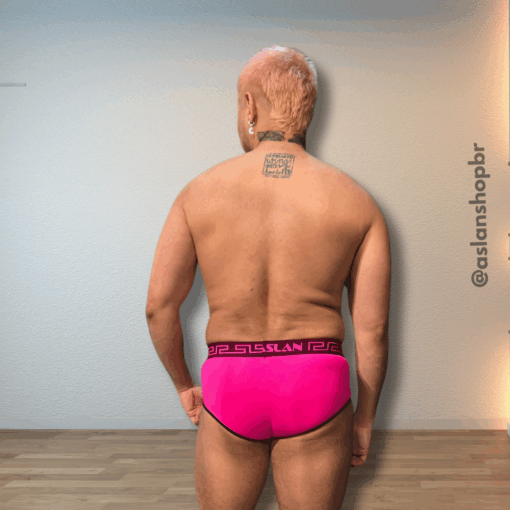 Cueca Pink Neon line Preto - Imagem 5
