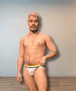 Jockstrap Branca Elástico Ursos