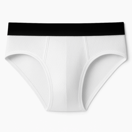 Cueca Branca Dryfit line Preto