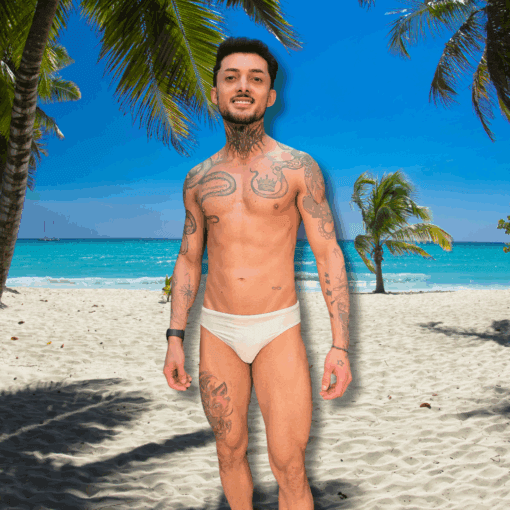 Sunga Branca Slim Metalizada