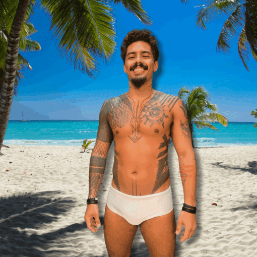 Sunga Branca Metalizada