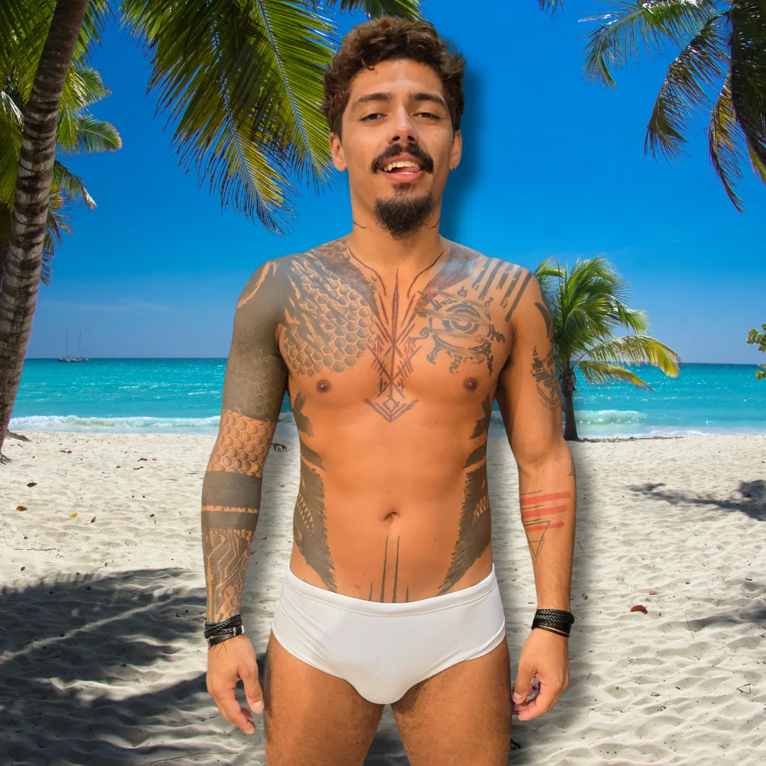 Sunga Branca Tradicional, forro interno branco