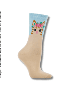 Meia Gato flor