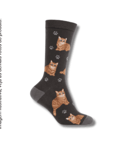 Meia Cinza Gato Caramelo