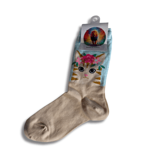 Meia Gato flor - Imagem 3
