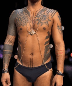 Body Chain Leão Dourado