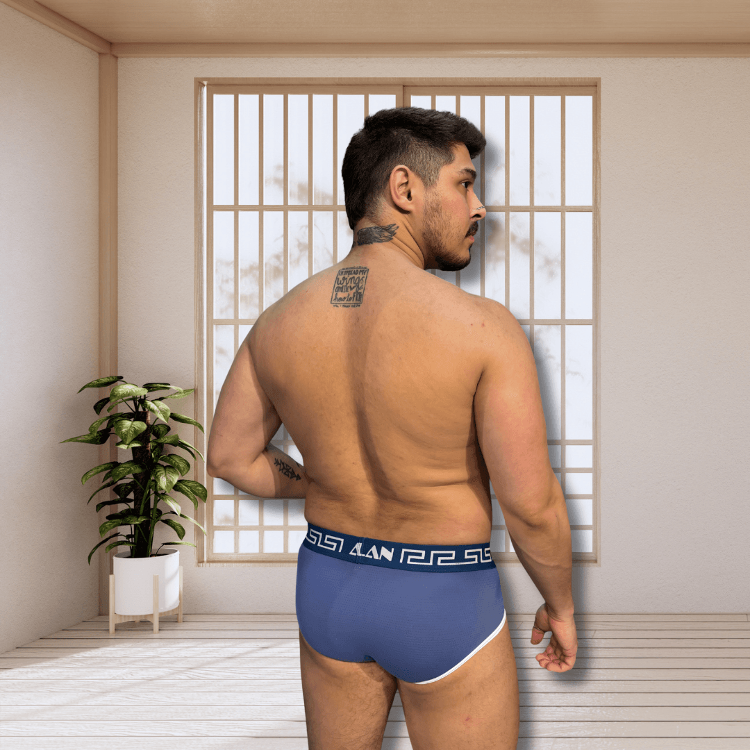 Cueca Azul Dryfit Jeans line branco - Imagem 2