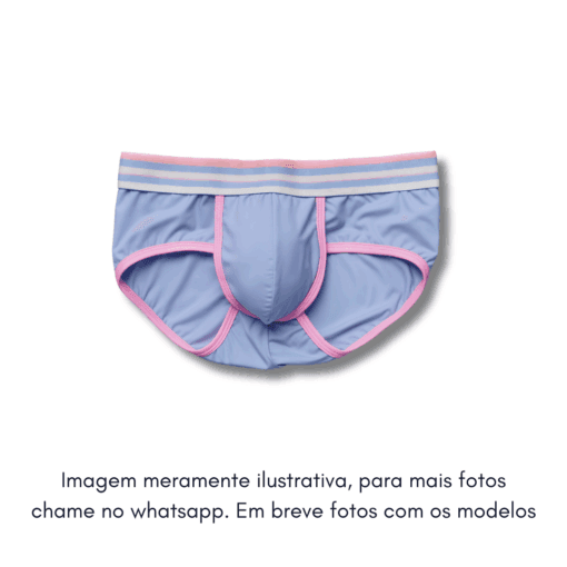 Cueca Azul line Rosa Candy