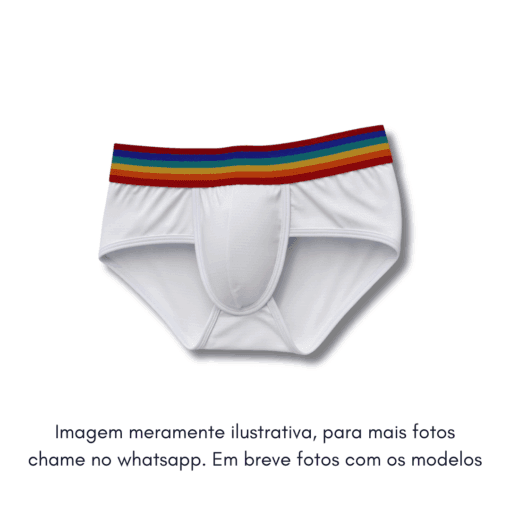 Cueca Branca Dryfit Pride