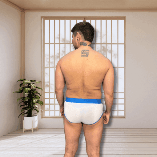 Cueca Branca Dryfit line Azul II - Imagem 2