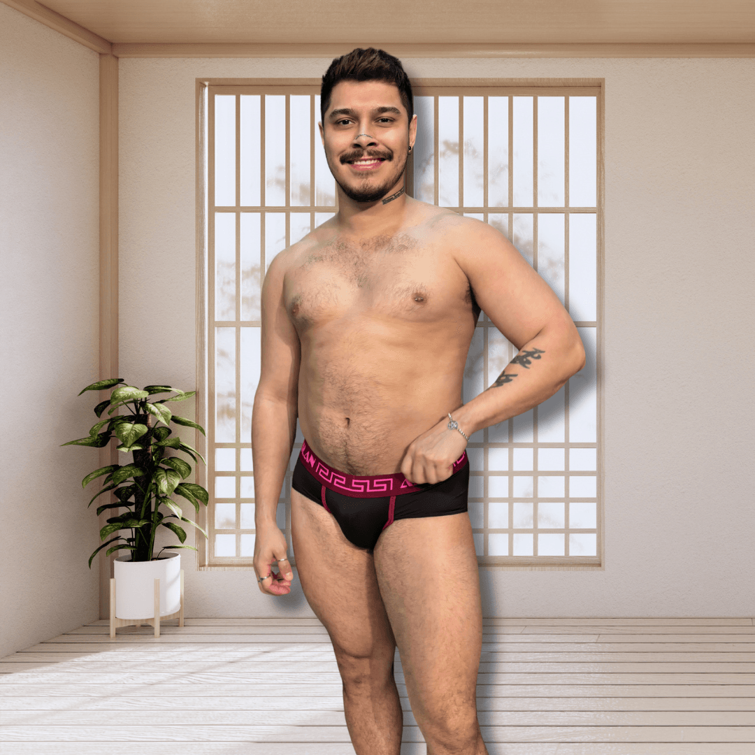 Cueca Preta Dryfit line Vinho
