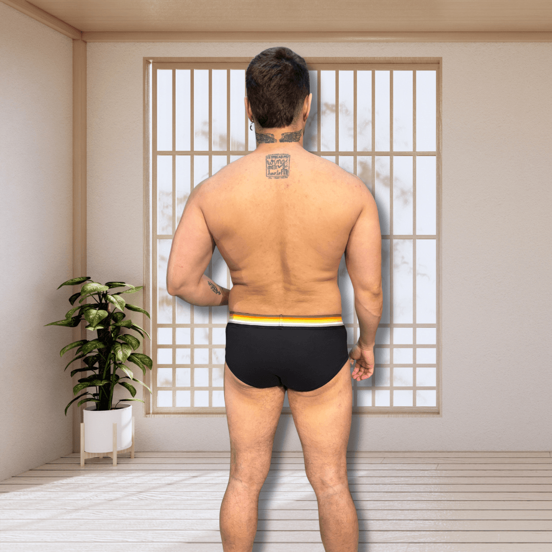 Cueca 100% Algodão Preta Ursos - Imagem 2