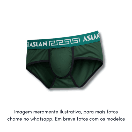 Cueca Verde Dryfit line preto