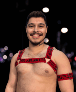 Harness Vermelho e Preto X