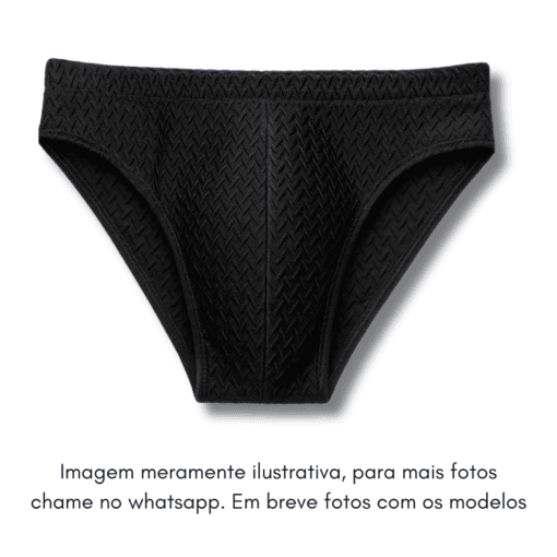 Sunga Preta Relevo 3D Slim