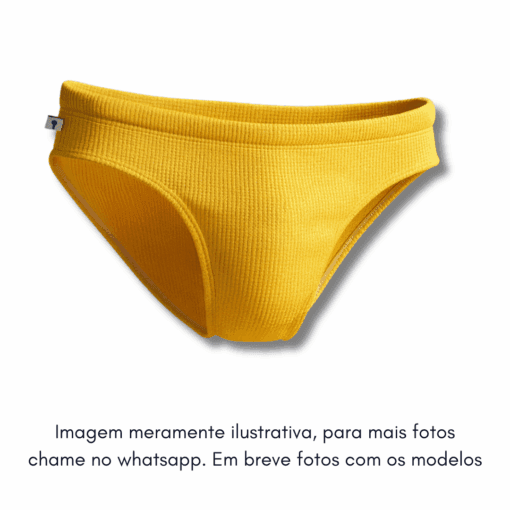 Sunga Amarela Texturizada Slim