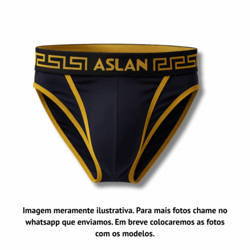 Tanga Preta line Dourado