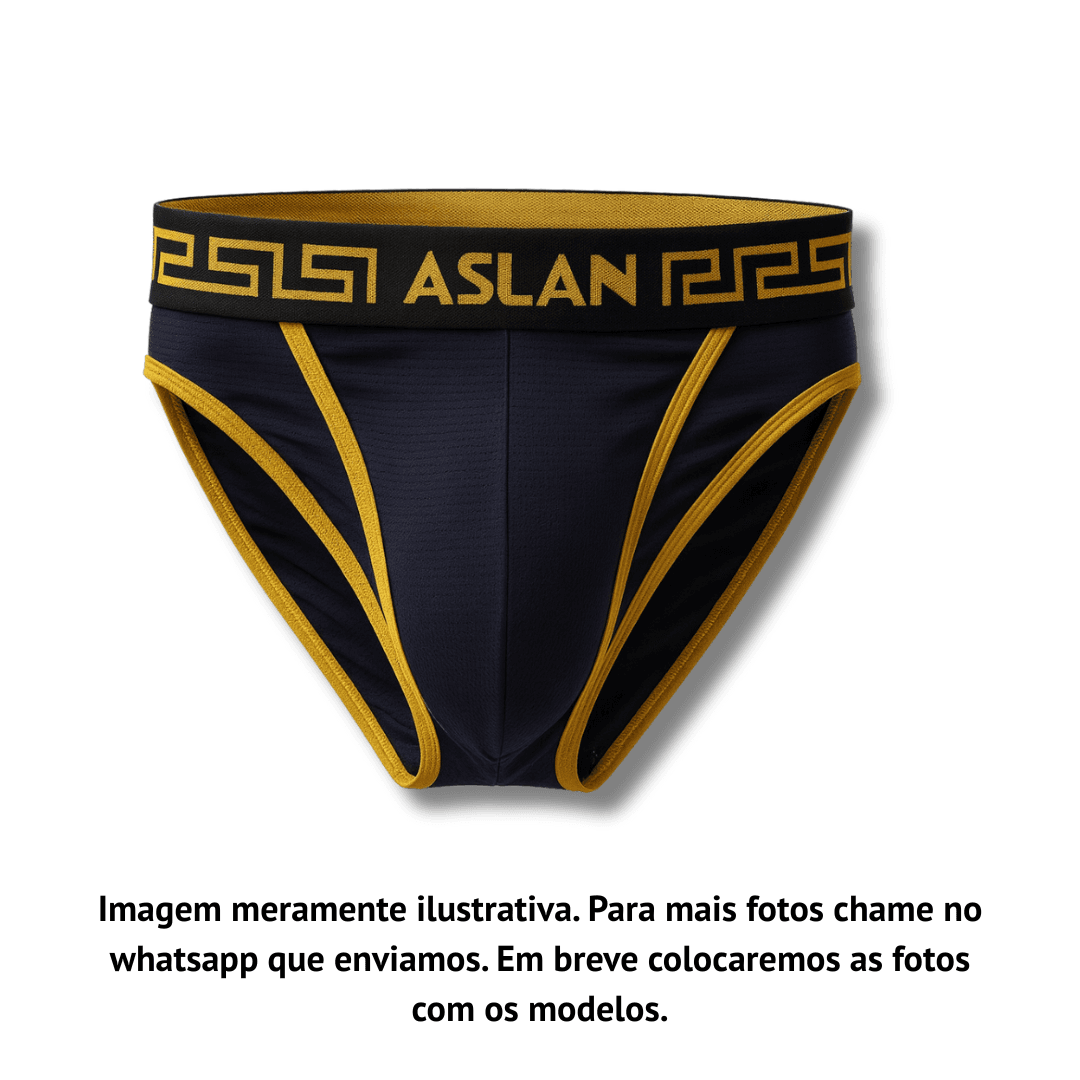 Tanga Preta line Dourado