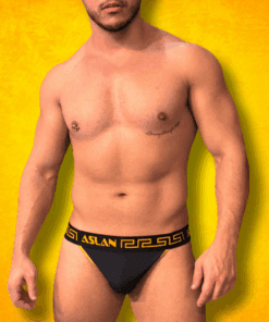 Tanga Preta line Dourado