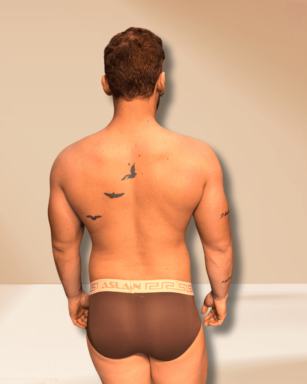 Cueca Marron Dryfit line Areia - Imagem 3