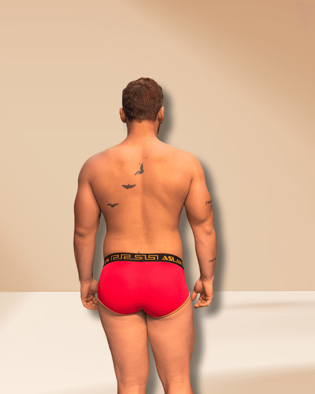 Cueca Vermelha Dryfit line Ouro - Imagem 2