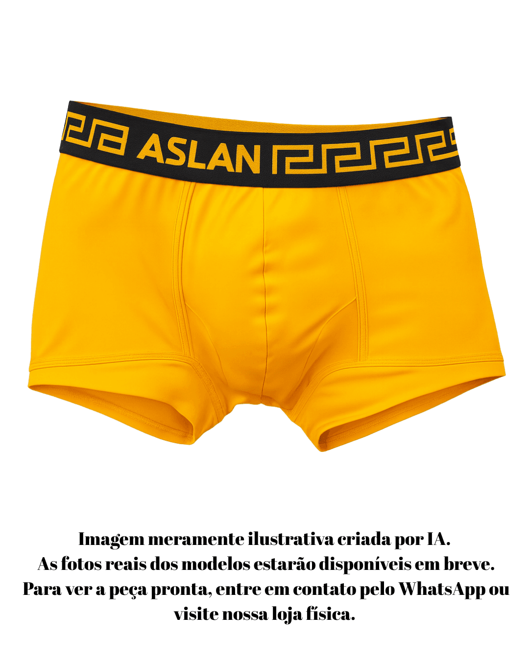 Cueca Boxer Amarela Cava Egípcia el Dourado