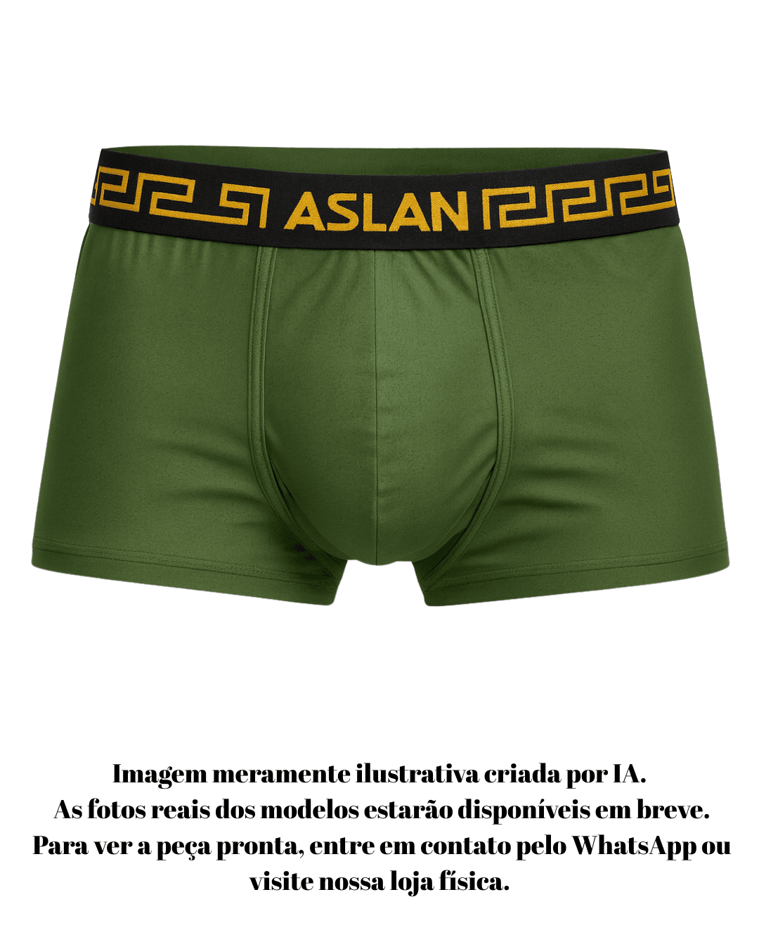 Cueca Boxer Verde Cava Egípcia el Dourado