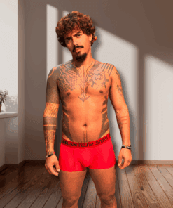 Cueca Boxer Vermelho Cava Egípcia