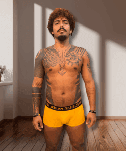 Cueca Boxer Amarela Cava Egípcia el Dourado