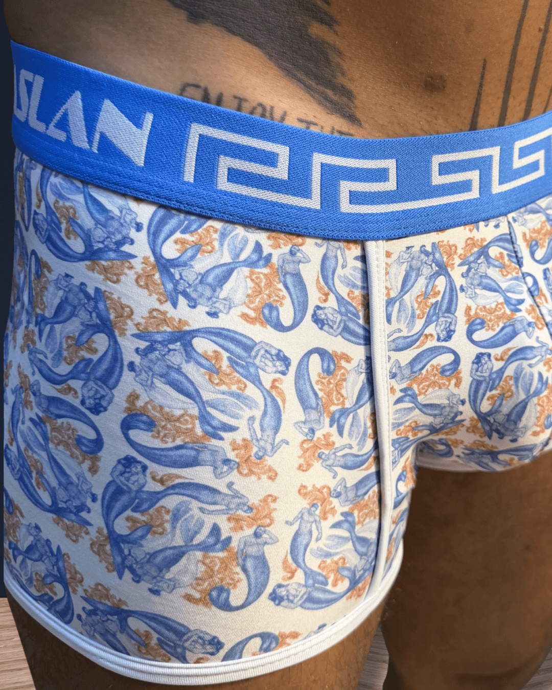 Cueca Boxer Estampada Tritões