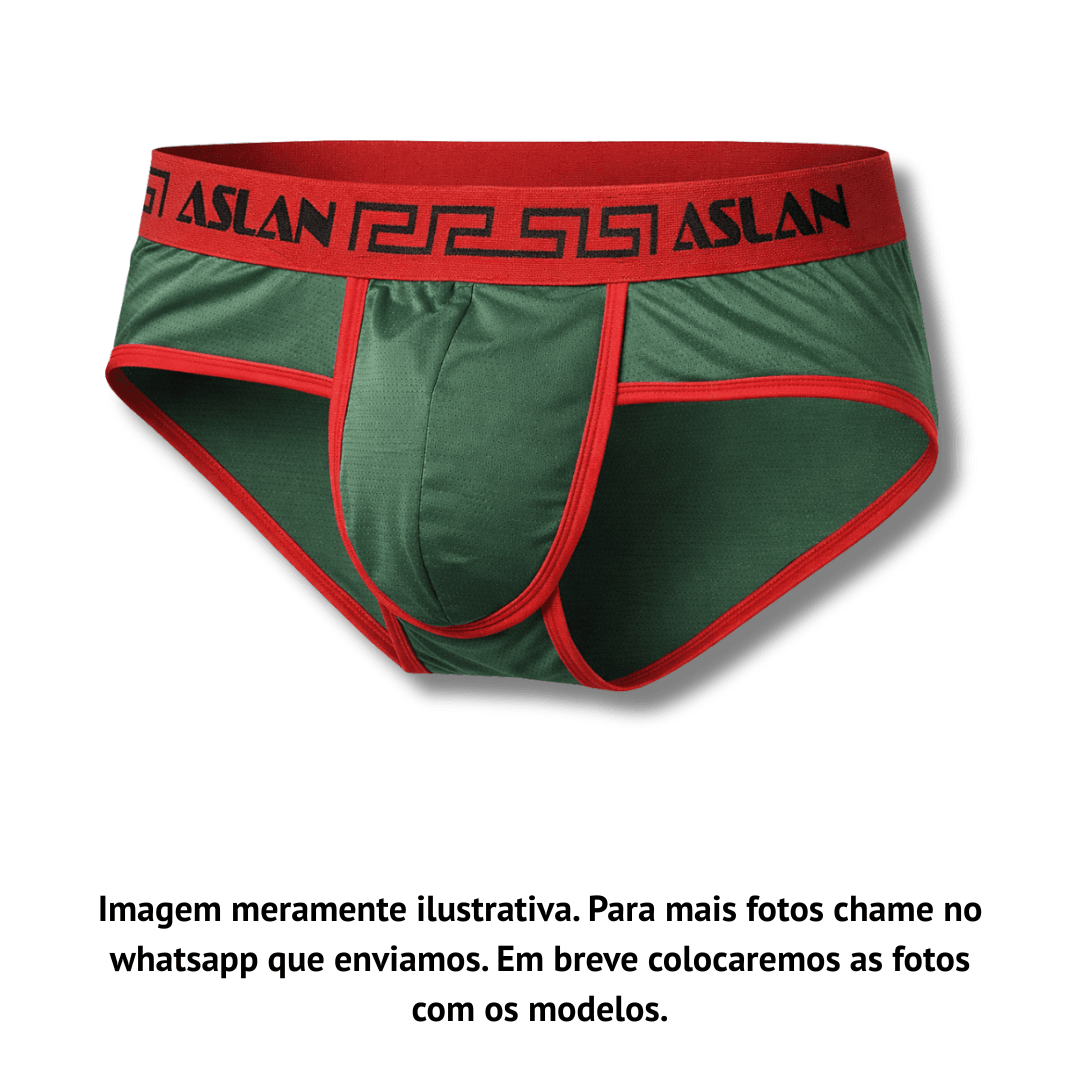 Cueca Verde Dryfit line Vermelho