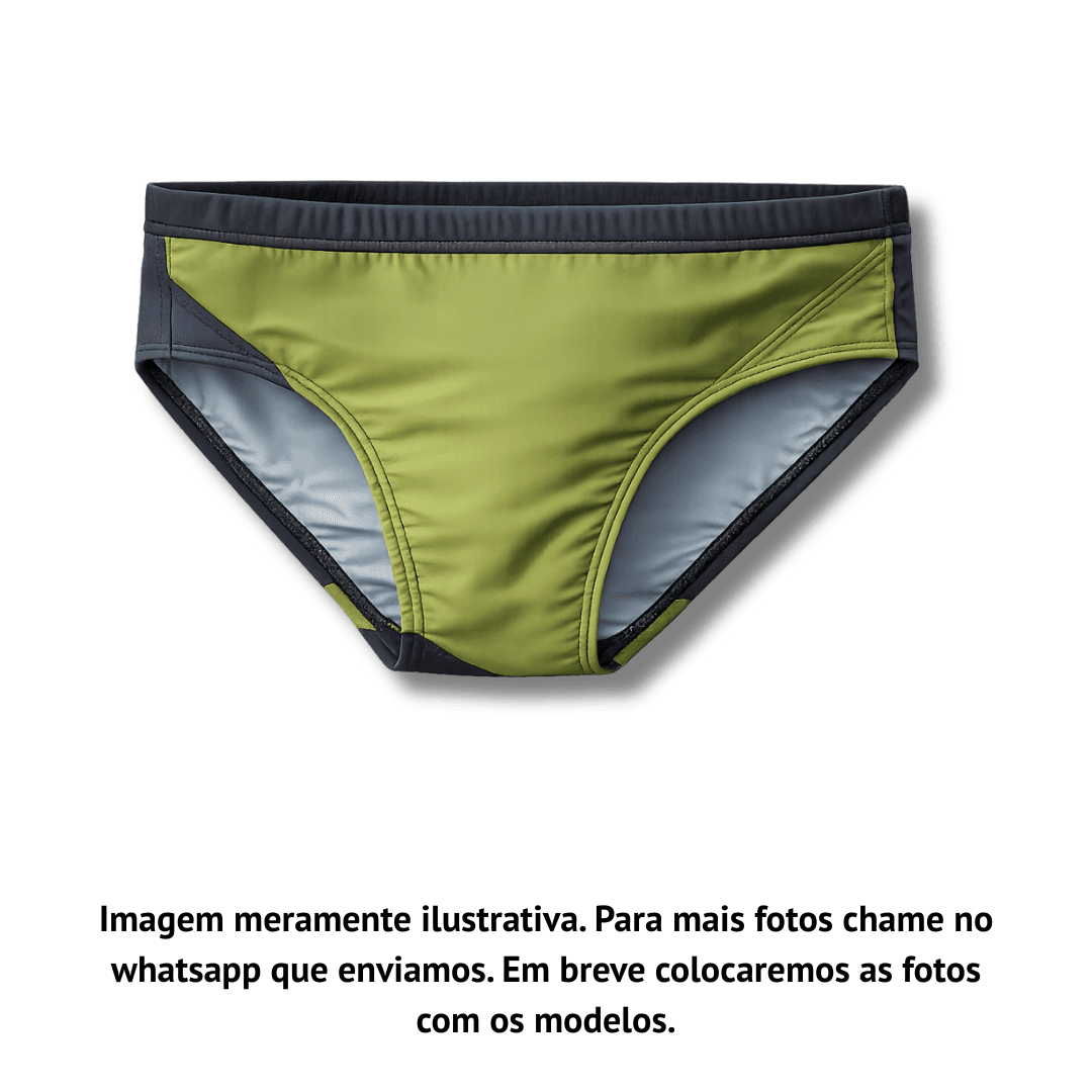 Sunga Preta e Verde Infinity